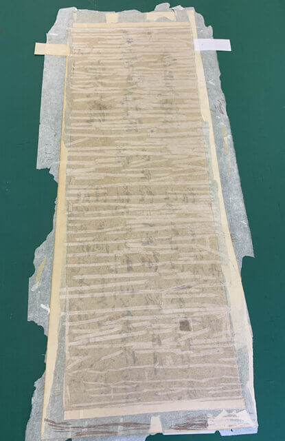 伊勢講で購入された天照大神の掛軸修理